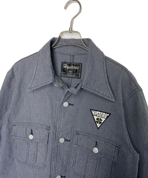 Hysteric Glamour（ヒステリックグラマー）Hysteric Glamour Hysteric Glamour ヒステリックグラマー 90's 90年代 HYSTERIC HEAVY ヒステリックヘビー ヒッコリー カバーオール クローバーワッペン インディゴ サイズ:FREEの古着・服飾アイテム