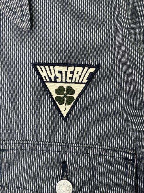 Hysteric Glamour（ヒステリックグラマー）Hysteric Glamour Hysteric Glamour ヒステリックグラマー 90's 90年代 HYSTERIC HEAVY ヒステリックヘビー ヒッコリー カバーオール クローバーワッペン インディゴ サイズ:FREEの古着・服飾アイテム