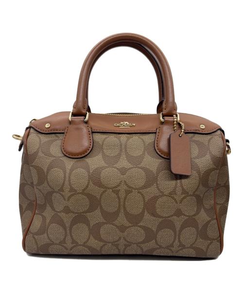 COACH（コーチ）COACH (コーチ) 2WAYショルダーバッグ ブラウン×ブラウンの古着・服飾アイテム