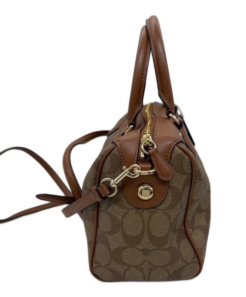 COACH（コーチ）COACH (コーチ) 2WAYショルダーバッグ ブラウン×ブラウンの古着・服飾アイテム