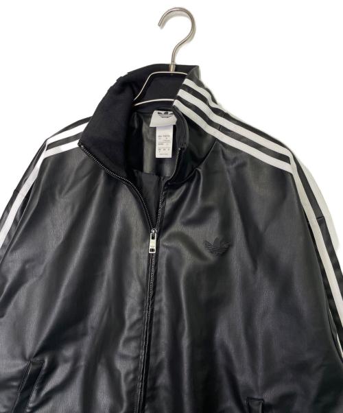 adidas（アディダス）adidas (アディダス) adidas アディダス プレザー3Sトラックトップ 2026年モデル フェイクレザー トラックジャケット ジャージ ブラック サイズ:Mの古着・服飾アイテム