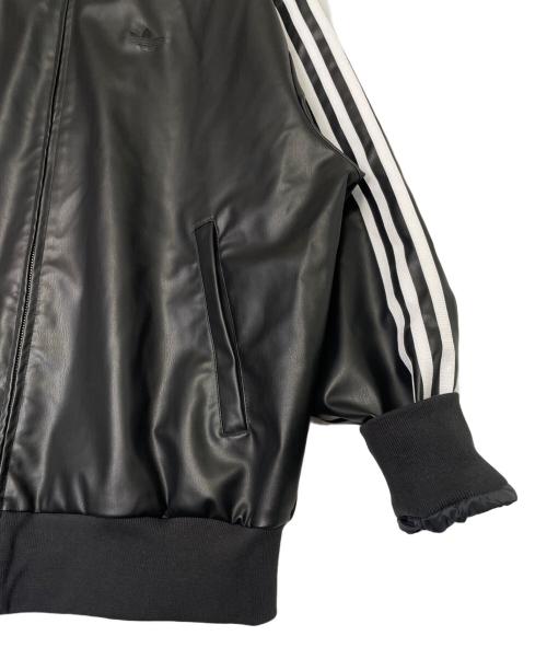 adidas（アディダス）adidas (アディダス) adidas アディダス プレザー3Sトラックトップ 2026年モデル フェイクレザー トラックジャケット ジャージ ブラック サイズ:Mの古着・服飾アイテム