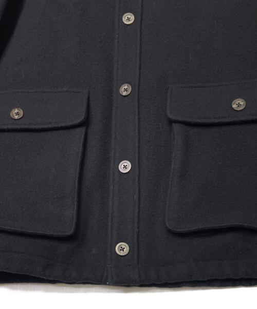 FRED PERRY（フレッドペリー）FRED PERRY (フレッドペリー) FRED PERRY フレッドペリー 2018AW LONG LINE JACKET ロングラインジャケット ウールコート ネイビー ブラック×ブラウン サイズ:Mの古着・服飾アイテム