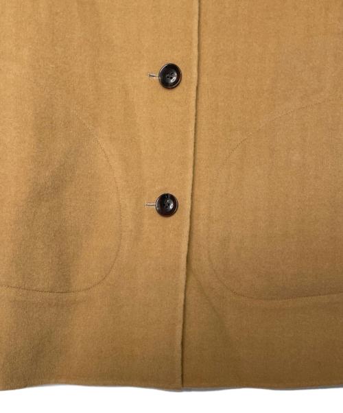 DAKS（ダックス）DAKS (ダックス) DAKS ダックス フォックスファー ウールショートコート 裏地ハウスチェック ベージュ サイズ:38の古着・服飾アイテム