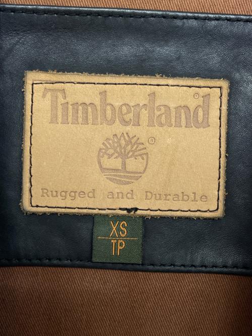 Timberland（ティンバーランド）Timberland (ティンバーランド) Timberland ティンバーランド  2005年 カウレザー レザージャケット フィールドジャケット 革ジャン ブラック ターキッシュレザー ブラック サイズ:XSの古着・服飾アイテム