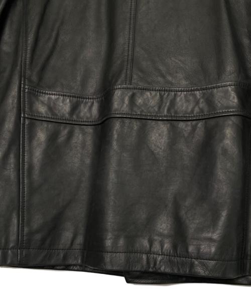 Timberland（ティンバーランド）Timberland (ティンバーランド) Timberland ティンバーランド  2005年 カウレザー レザージャケット フィールドジャケット 革ジャン ブラック ターキッシュレザー ブラック サイズ:XSの古着・服飾アイテム