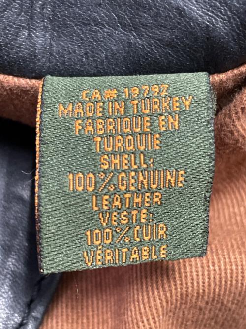 Timberland（ティンバーランド）Timberland (ティンバーランド) Timberland ティンバーランド  2005年 カウレザー レザージャケット フィールドジャケット 革ジャン ブラック ターキッシュレザー ブラック サイズ:XSの古着・服飾アイテム