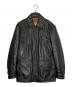 Timberland（ティンバーランド）の古着「Timberland ティンバーランド  2005年 カウレザー レザージャケット フィールドジャケット 革ジャン ブラック ターキッシュレザー」｜ブラック