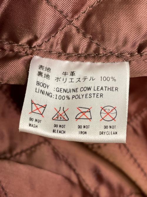 DEGNER（デグナー）DEGNER (デグナー) DEGNER デグナー Willie wears ウインドウペンチェック切替 ステッチワーク 牛革 レザージャケット ブラウン サイズ:40の古着・服飾アイテム