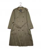 Burberry'sバーバリーズ）の古着「Burberry's バーバリーズ 90年代 トレンチコート カーキ ワッシャーコットン ギャバジン」｜グリーン