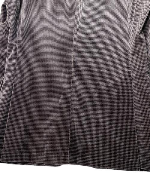 BURBERRY BLACK LABEL（バーバリーブラックレーベル）BURBERRY BLACK LABEL BURBERRY BLACK LABEL バーバリー ブラックレーベル ハウンドトゥース 千鳥柄 ベロア テーラードジャケット 裏地ブラックレーベルチェック 日本製 ブラック サイズ:Mの古着・服飾アイテム