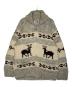 CANADIAN SWEATER（カナディアンセーター）の古着「CANADIAN SWEATER カナディアンセーター カウチンセーター DEER & TREE トナカイ柄 手編み ハンドメイド アイボリー 厚手」｜ベージュ