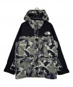 THE NORTH FACEザ ノース フェイス）の古着「THE NORTH FACE ザ ノース フェイス Novelty Mountain Light Jacket ノベルティマウンテンライトジャケット マウンテンパーカー ナイロンジャケット ローレルリースグリーンカモ」｜ブラック×オリーブ
