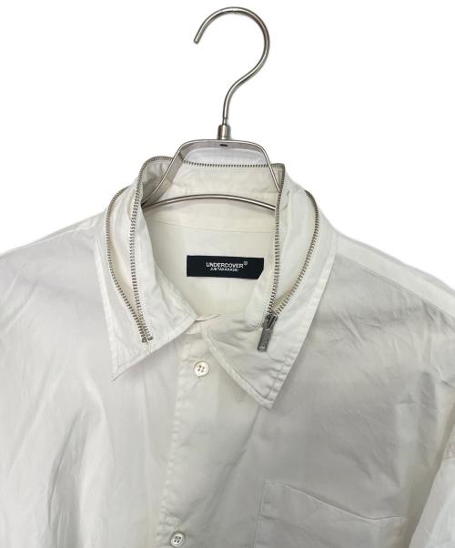 UNDERCOVER（アンダーカバー）UNDERCOVER (アンダーカバー) UNDERCOVER アンダーカバー 2021SS ジップデザイン 長袖シャツ ホワイト ホワイト サイズ:3の古着・服飾アイテム