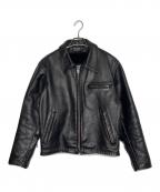 Schottショット）の古着「Schott ショット 641 1993年〜2002年頃 シングルライダースジャケット レザージャケット」｜ブラック