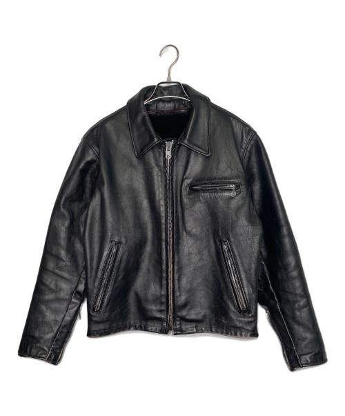 Schott（ショット）Schott (ショット) Schott ショット 641 1993年〜2002年頃 シングルライダースジャケット レザージャケット ブラック サイズ:40の古着・服飾アイテム