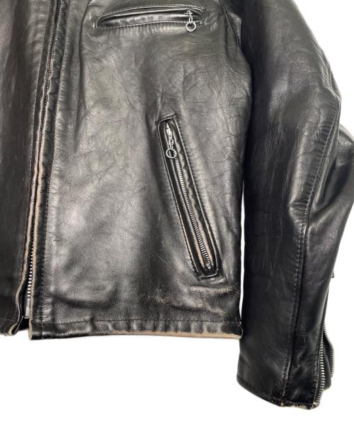 Schott（ショット）Schott (ショット) Schott ショット 641 1993年〜2002年頃 シングルライダースジャケット レザージャケット ブラック サイズ:40の古着・服飾アイテム