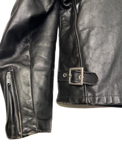 Schott（ショット）Schott (ショット) Schott ショット 641 1993年〜2002年頃 シングルライダースジャケット レザージャケット ブラック サイズ:40の古着・服飾アイテム