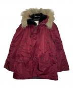 ALPHA INDUSTRIESアルファインダストリーズ）の古着「ALPHA INDUSTRIES アルファ 80~90's  N-3B フライトジャケット 中綿コート MIL-J-6279 ボルドー USA製 レプリカ 民間」｜レッド