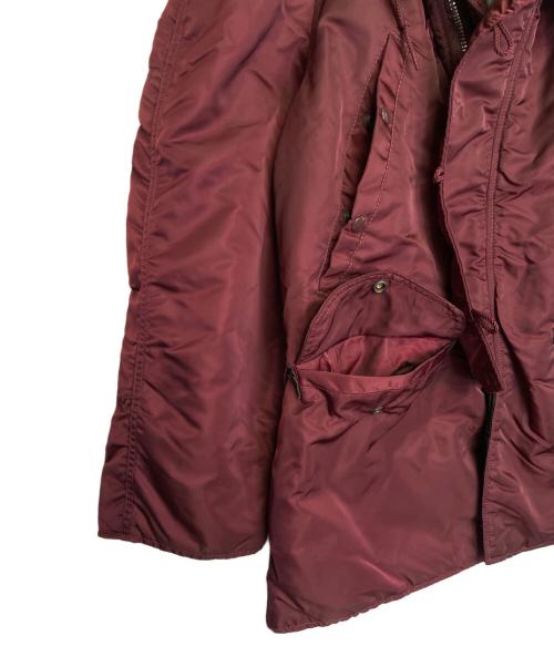 ALPHA INDUSTRIES（アルファインダストリーズ）ALPHA INDUSTRIES ALPHA INDUSTRIES アルファ 80~90's  N-3B フライトジャケット 中綿コート MIL-J-6279 ボルドー USA製 レプリカ 民間 レッド サイズ:Mの古着・服飾アイテム