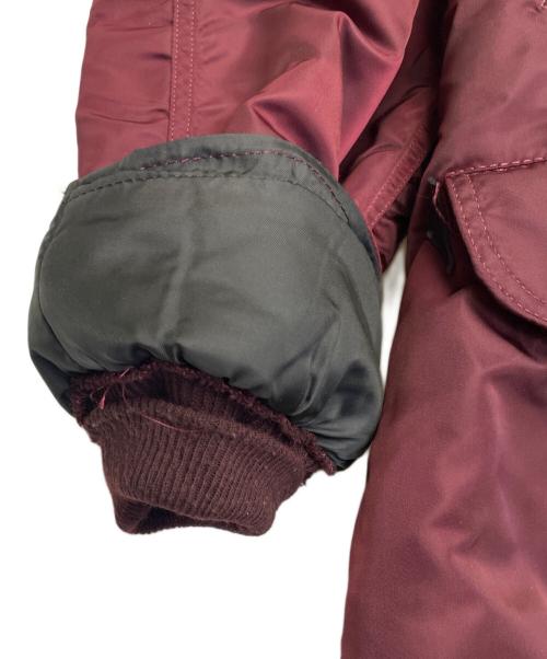 ALPHA INDUSTRIES（アルファインダストリーズ）ALPHA INDUSTRIES ALPHA INDUSTRIES アルファ 80~90's  N-3B フライトジャケット 中綿コート MIL-J-6279 ボルドー USA製 レプリカ 民間 レッド サイズ:Mの古着・服飾アイテム