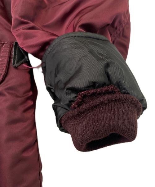 ALPHA INDUSTRIES（アルファインダストリーズ）ALPHA INDUSTRIES ALPHA INDUSTRIES アルファ 80~90's  N-3B フライトジャケット 中綿コート MIL-J-6279 ボルドー USA製 レプリカ 民間 レッド サイズ:Mの古着・服飾アイテム