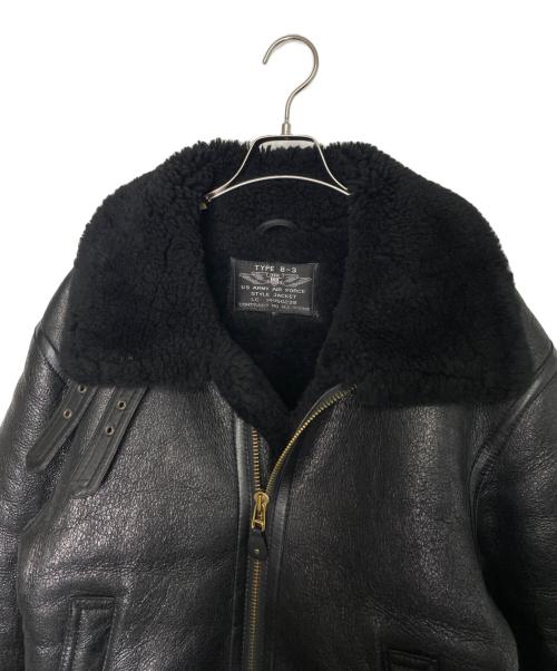 US ARMY（ユーエスアーミー）US ARMY (ユーエスアーミー) US ARMY AIR FORCE STYLE JACKET エアーフォース レプリカ TYPE B-3 ムートンフライトジャケット ブラック サイズ:Sの古着・服飾アイテム