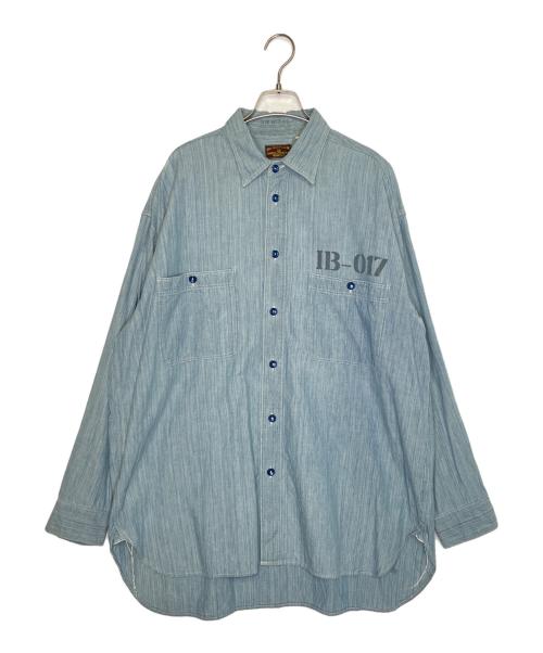 INSCRIRE（アンスクリア）INSCRIRE BUZZ RICKSON'S BEAMS INSCRIRE アンスクリア × BUZZ RICKSON'S バズリクソンズ × BEAMS ビームス 23年春夏 別注 シャンブレー ワークシャツ サイズ:16-16 1/2の古着・服飾アイテム