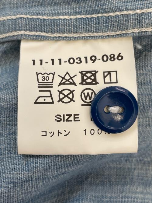 INSCRIRE（アンスクリア）INSCRIRE BUZZ RICKSON'S BEAMS INSCRIRE アンスクリア × BUZZ RICKSON'S バズリクソンズ × BEAMS ビームス 23年春夏 別注 シャンブレー ワークシャツ サイズ:16-16 1/2の古着・服飾アイテム