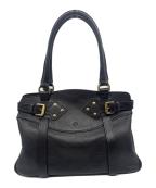 MULBERRYマルベリー）の古着「レザートートバッグ」｜ブラック
