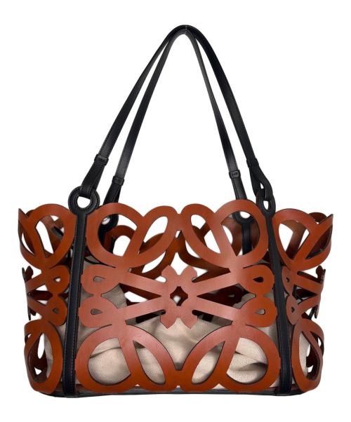 LOEWE（ロエベ）LOEWE (ロエベ) トートバッグ ブラウン×グレーの古着・服飾アイテム
