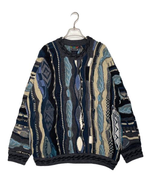 Coogi（クージー）Coogi (クージー) COOGI クージー 90's 3Dニット セーター オーストラリア製 ブルー系 マルチカラー サイズ:Mの古着・服飾アイテム