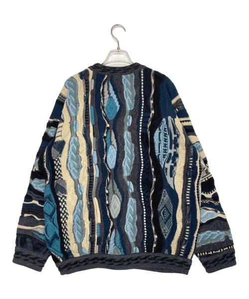 Coogi（クージー）Coogi (クージー) COOGI クージー 90's 3Dニット セーター オーストラリア製 ブルー系 マルチカラー サイズ:Mの古着・服飾アイテム