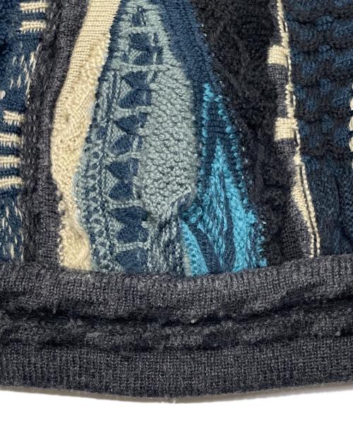 Coogi（クージー）Coogi (クージー) COOGI クージー 90's 3Dニット セーター オーストラリア製 ブルー系 マルチカラー サイズ:Mの古着・服飾アイテム