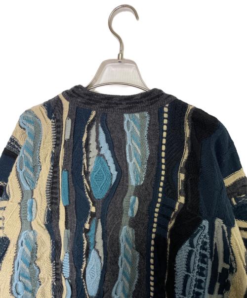 Coogi（クージー）Coogi (クージー) COOGI クージー 90's 3Dニット セーター オーストラリア製 ブルー系 マルチカラー サイズ:Mの古着・服飾アイテム