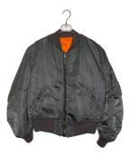 US ARMY×ALPHA INDUSTRIES×US AIR FORCEユーエスアーミー×アルファインダストリーズ×ユーエスエアフォース）の古着「ALPHA アルファ US AIR FORCE エアフォース 60年代 米軍実物 官給品 MA-1フライトジャケット」｜グリーン
