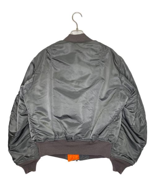 US ARMY（ユーエスアーミー）US ARMY ALPHA INDUSTRIES US AIR FORCE ALPHA アルファ US AIR FORCE エアフォース 60年代 米軍実物 官給品 MA-1フライトジャケット グリーン サイズ:LARGEの古着・服飾アイテム
