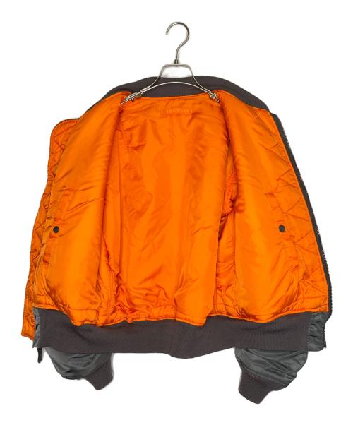 US ARMY（ユーエスアーミー）US ARMY ALPHA INDUSTRIES US AIR FORCE ALPHA アルファ US AIR FORCE エアフォース 60年代 米軍実物 官給品 MA-1フライトジャケット グリーン サイズ:LARGEの古着・服飾アイテム