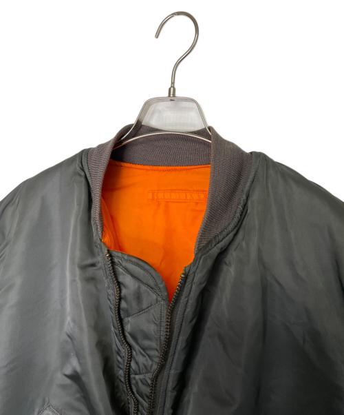 US ARMY（ユーエスアーミー）US ARMY ALPHA INDUSTRIES US AIR FORCE ALPHA アルファ US AIR FORCE エアフォース 60年代 米軍実物 官給品 MA-1フライトジャケット グリーン サイズ:LARGEの古着・服飾アイテム