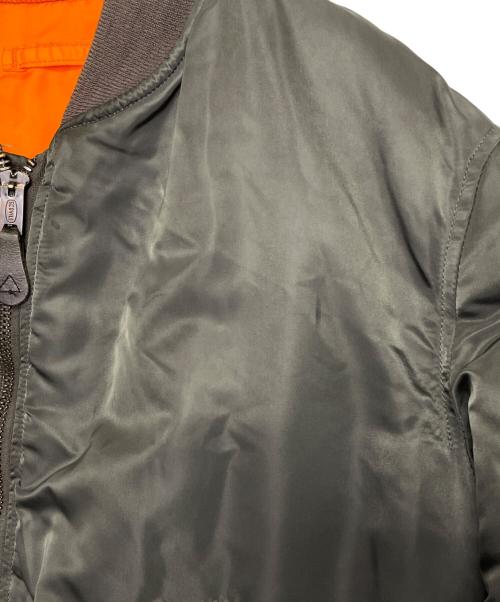 US ARMY（ユーエスアーミー）US ARMY ALPHA INDUSTRIES US AIR FORCE ALPHA アルファ US AIR FORCE エアフォース 60年代 米軍実物 官給品 MA-1フライトジャケット グリーン サイズ:LARGEの古着・服飾アイテム