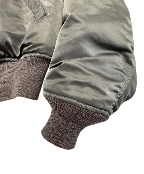 US ARMY（ユーエスアーミー）US ARMY ALPHA INDUSTRIES US AIR FORCE ALPHA アルファ US AIR FORCE エアフォース 60年代 米軍実物 官給品 MA-1フライトジャケット グリーン サイズ:LARGEの古着・服飾アイテム