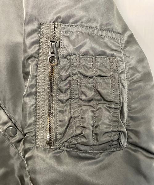 US ARMY（ユーエスアーミー）US ARMY ALPHA INDUSTRIES US AIR FORCE ALPHA アルファ US AIR FORCE エアフォース 60年代 米軍実物 官給品 MA-1フライトジャケット グリーン サイズ:LARGEの古着・服飾アイテム