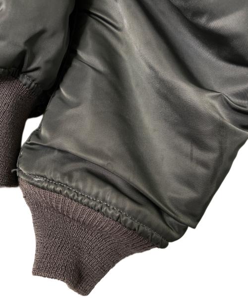 US ARMY（ユーエスアーミー）US ARMY ALPHA INDUSTRIES US AIR FORCE ALPHA アルファ US AIR FORCE エアフォース 60年代 米軍実物 官給品 MA-1フライトジャケット グリーン サイズ:LARGEの古着・服飾アイテム