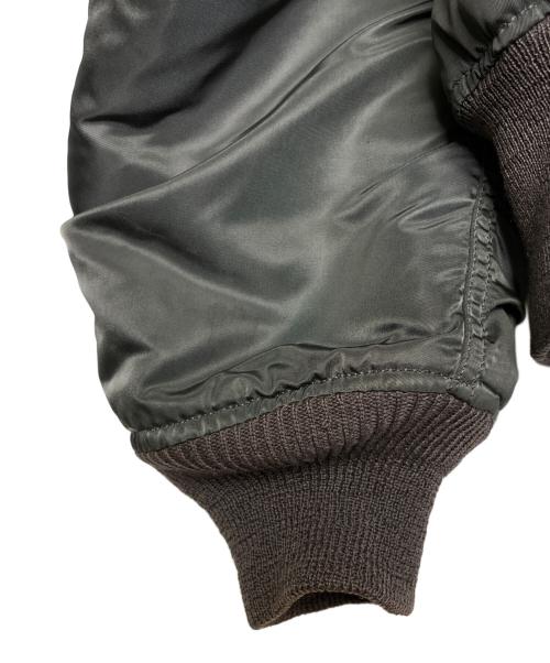 US ARMY（ユーエスアーミー）US ARMY ALPHA INDUSTRIES US AIR FORCE ALPHA アルファ US AIR FORCE エアフォース 60年代 米軍実物 官給品 MA-1フライトジャケット グリーン サイズ:LARGEの古着・服飾アイテム