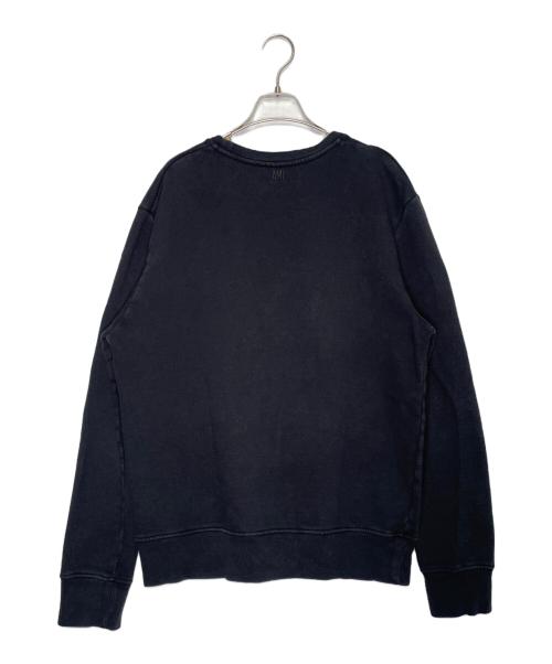 AMI Alexandre Mattiussi（アミアレクサンドルマテュッシ）AMI Alexandre Mattiussi AMI Alexandre Mattiussi アミアレクサンドルマテュッシ 2016SS AMI Patch パイルロゴ スウェット トレーナー ブラック サイズ:Lの古着・服飾アイテム