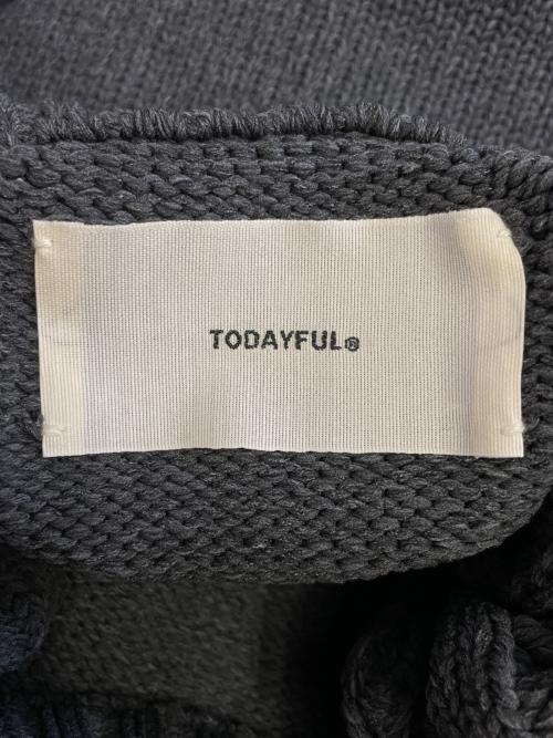 TODAYFUL（トゥデイフル）TODAYFUL (トゥデイフル) TODAYFUL トゥデイフル 2026SS パフスリーブニットトップス ペプラム チャコールグレー グレー サイズ:Fの古着・服飾アイテム