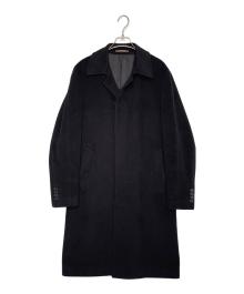 Paul Smith London（ポールスミスロンドン）の古着「Paul Smith LONDON ポールスミス ロンドン 90~00年代 アンゴラ100% ステンカラーコート ロングコート 日本製 ブラック」｜ブラック