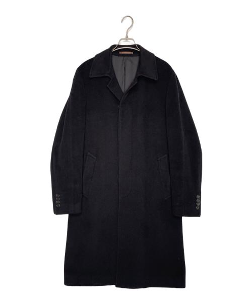 Paul Smith London（ポールスミスロンドン）Paul Smith London (ポールスミスロンドン) Paul Smith LONDON ポールスミス ロンドン 90~00年代 アンゴラ100% ステンカラーコート ロングコート 日本製 ブラック ブラック サイズ:Mの古着・服飾アイテム