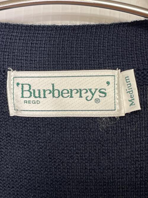 Burberry's（バーバリーズ）Burberry's (バーバリーズ) Burberry's REGD バーバリーズ 90年代 タータンチェック 切り替え カーディガン ネイビー ネイビー×グリーン サイズ:Mediumの古着・服飾アイテム