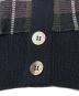 中古・古着 Burberry's (バーバリーズ) Burberry's REGD バーバリーズ 90年代 タータンチェック 切り替え カーディガン ネイビー ネイビー×グリーン サイズ:Medium：5000円